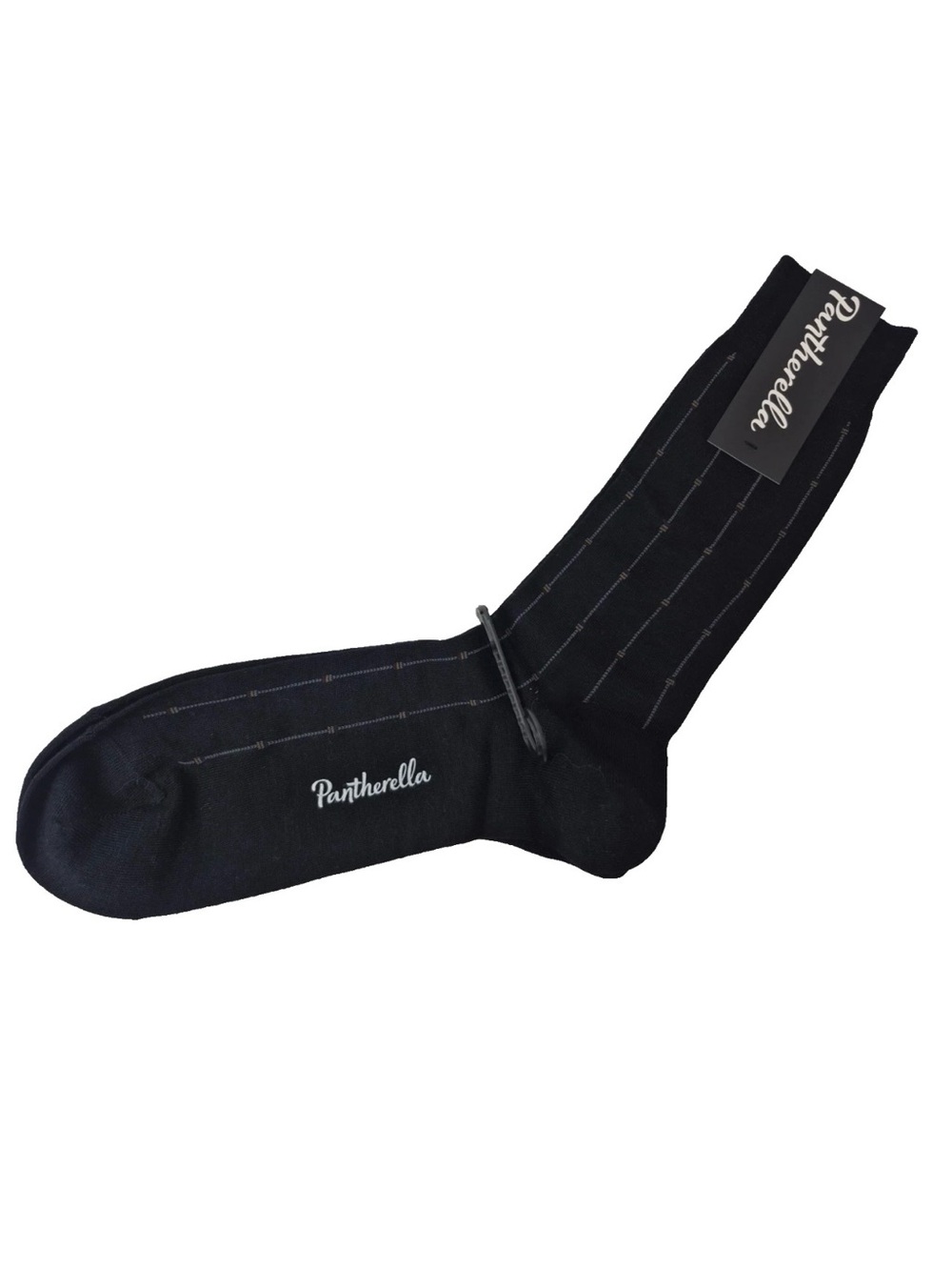 Pantherella Botolph Men’s Black Mini Geometric Jacquard Merino Wool Socks